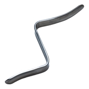 Doane Medium Z-Shape Knee Retractor Double-Ended; Blades Are 3" Deep x .4" Wide (7.5cm x 1.1cm), And 2 1/4" Deep x .4" Wide (5.7cm x 1.1cm); Overall Length Is 6" (15.2cm) 